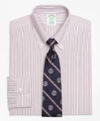 Brooks Brothers Men's Extra Slim Fit Original Polo Button-down Oxford Ground Stripe Dress Shirt