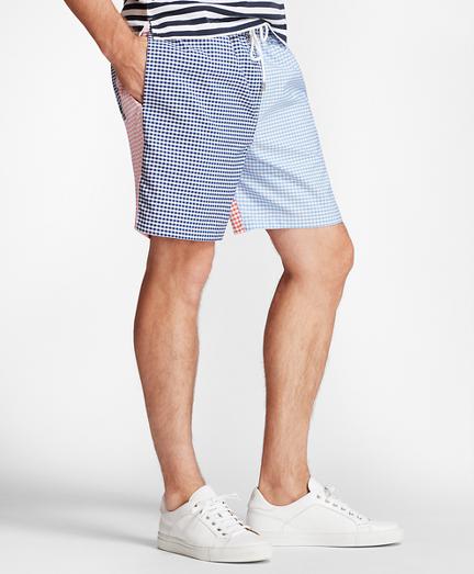 Brooks Brothers Montauk 6 Fun Gingham Swim Trunks