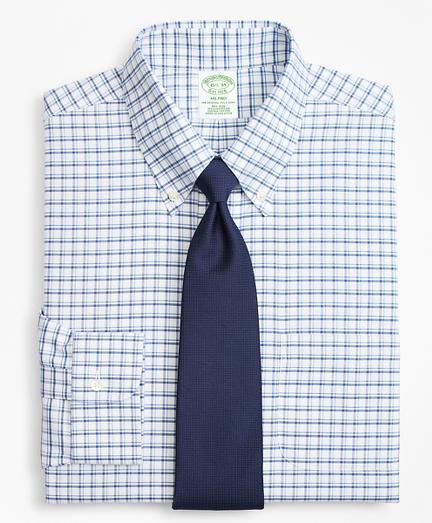 Brooks Brothers Brookscool Milano Slim-fit Dress Shirt, Non-iron Sidewheeler Windowpane