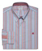 Brooks Brothers Non-iron Slim Fit Alternating Framed Triple Stripe Sport Shirt