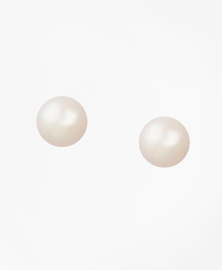 Brooks Brothers Women's Glass Pearl Stud Earrings
