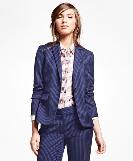 Brooks Brothers Wool Blend Pinstripe Jacket