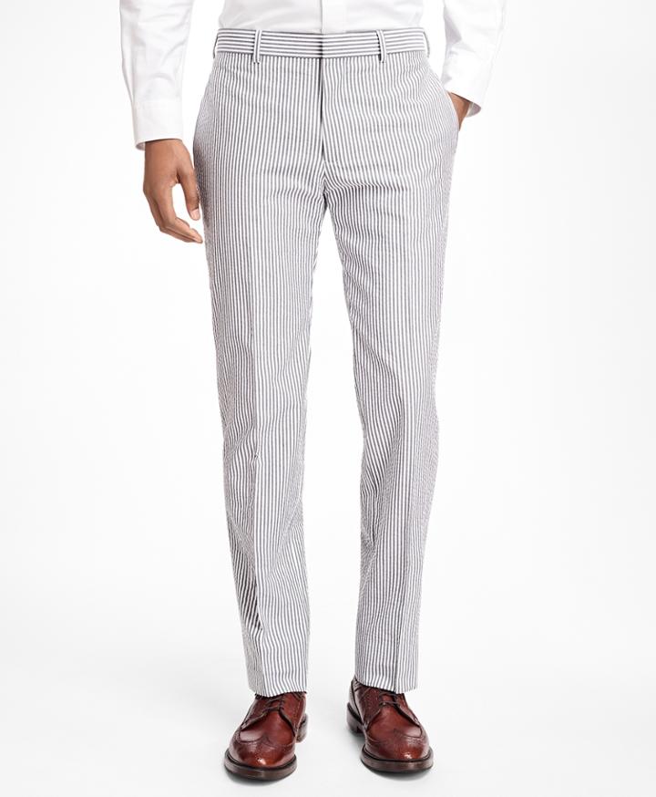 Brooks Brothers Men's Stripe Cotton Seersucker Suit Trousers