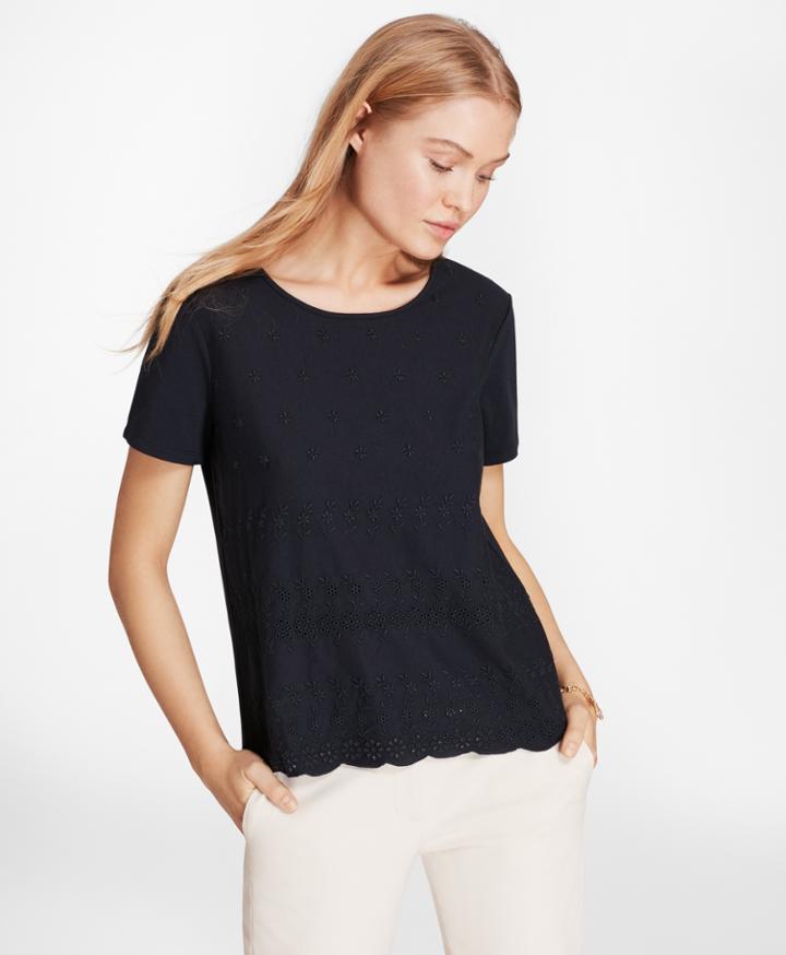 Brooks Brothers Women's Eyelet T-shirt