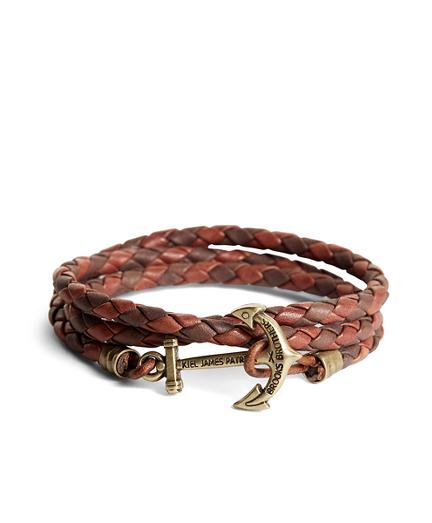 Brooks Brothers Kiel James Patrick Leather Wrap Bracelet