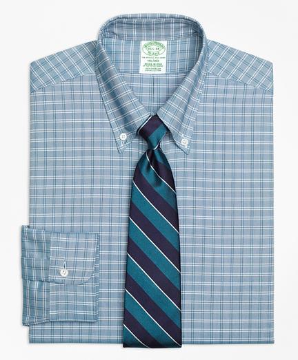 Brooks Brothers Milano Fit Original Polo Button-down Oxford Ground Twin Check Dress Shirt