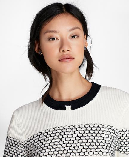 Brooks Brothers Tuck-stitch Cotton Sweater