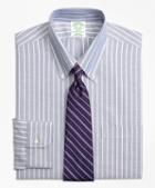 Brooks Brothers Non-iron Milano Fit Brookscool Ground Shadow Stripe Dress Shirt