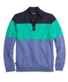 Brooks Brothers Color-block Mockneck Sweater