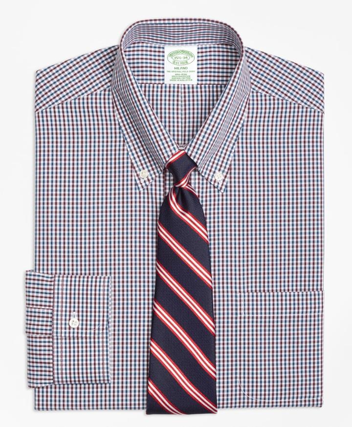 Brooks Brothers Men's Extra Slim Fit Slim-fit Dress Shirt, Non-iron Two-color Gingham