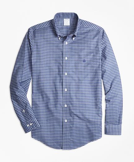 Brooks Brothers Non-iron Regent Fit Heathered Tattersall Sport Shirt