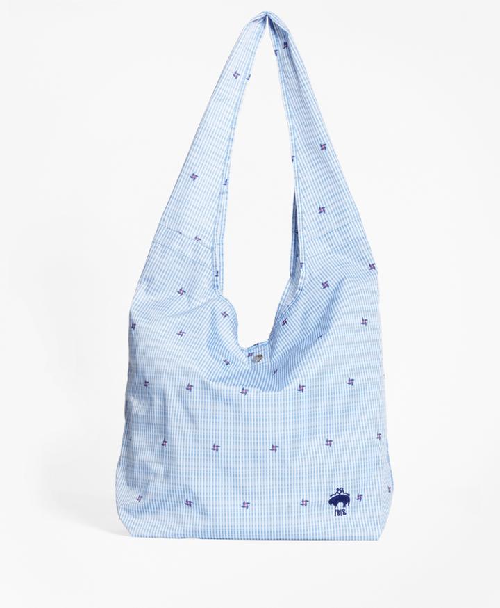 Brooks Brothers Men's Pinwheel Seersucker Shopper Bag