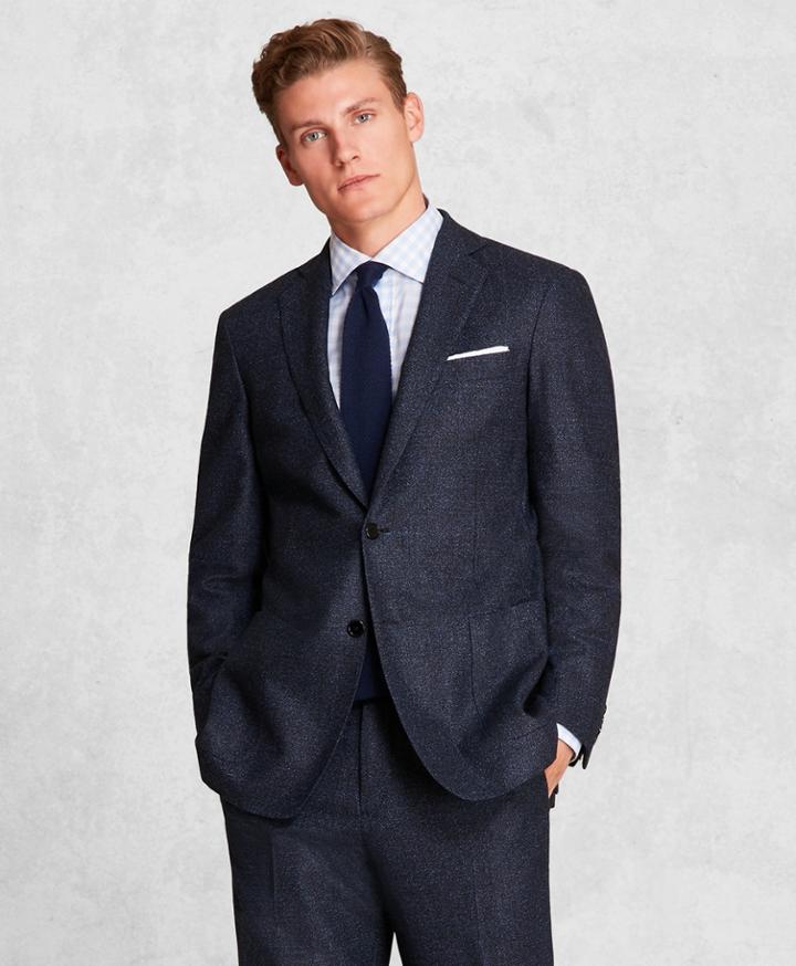 Brooks Brothers Men's Golden Fleece Plaid Wool Flannel Suit
