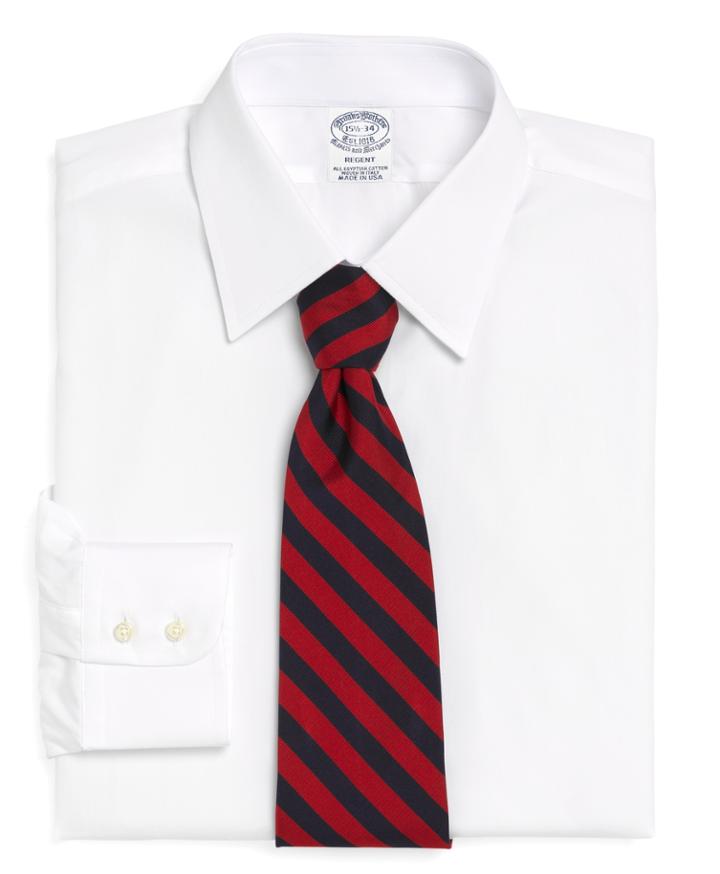 Brooks Brothers Men's Slim Fit Tennis Collar Dress Shirt