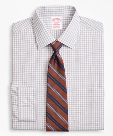 Brooks Brothers Traditional Relaxed-fit Dress Shirt, Non-iron Framed Windowpane