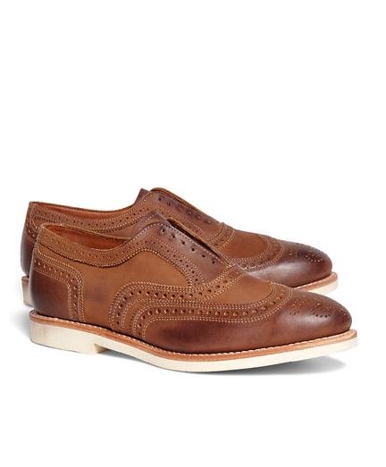 Brooks Brothers No-lace Nubuck Wingtips