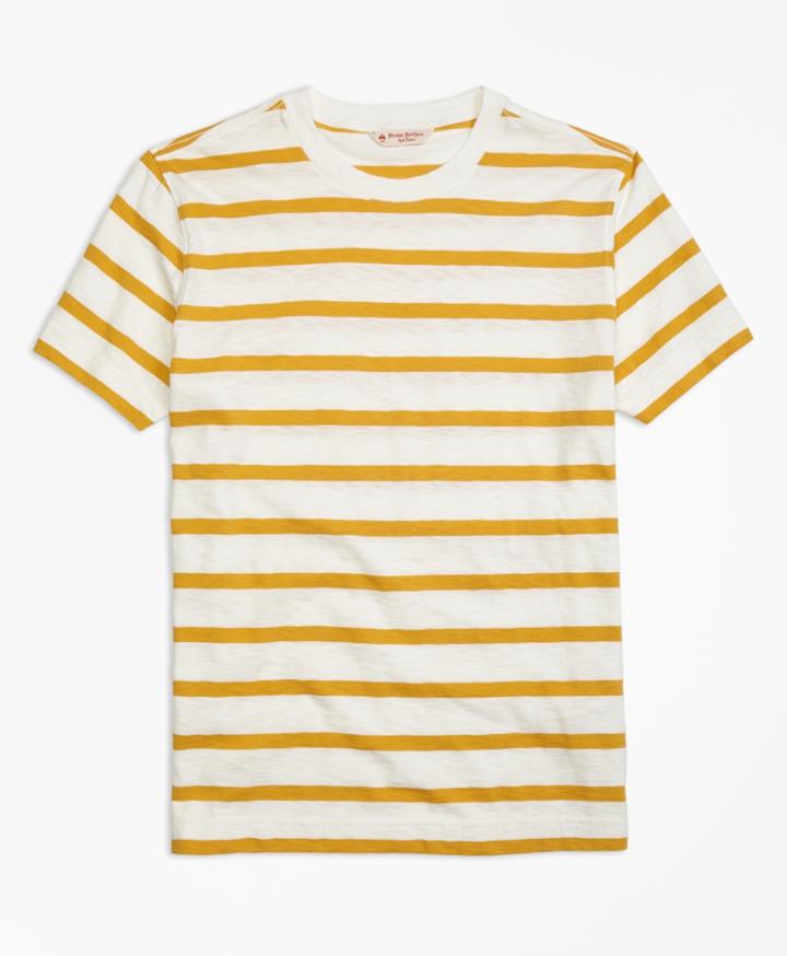 Brooks Brothers Men's Slub Striped T-shirt