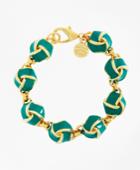 Brooks Brothers Women's Enamel Knot Link Bracelet