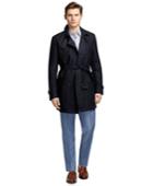 Brooks Brothers Men's Double-breasted Bonded Linen Trench