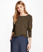 Brooks Brothers Women's Striped Long-sleeve T-shirt