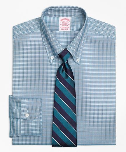 Brooks Brothers Madison Fit Original Polo Button-down Oxford Ground Twin Check Dress Shirt