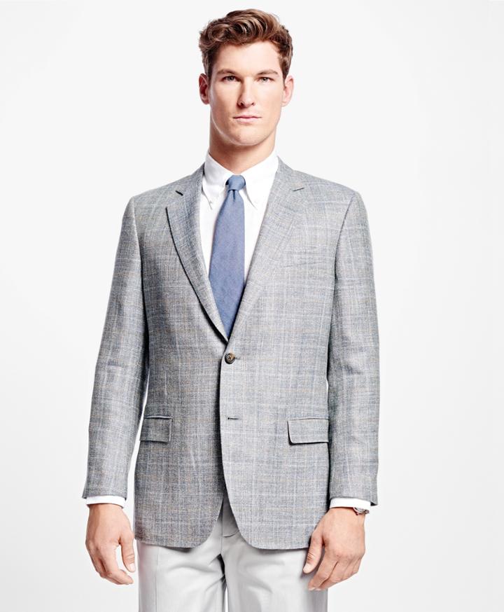 Brooks Brothers Men's Fitzgerald Fit Multi Windowpane Sport Coat