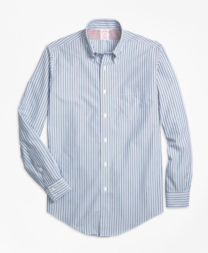 Brooks Brothers Men's Non-iron Madison Fit Stripe Sport Shirt