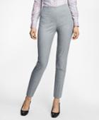 Brooks Brothers Women's Slim-fit Heathered Stretch Wool Twill Trousers