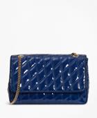 Brooks Brothers Quilted Patent Leather Convertible Cross-body Bag