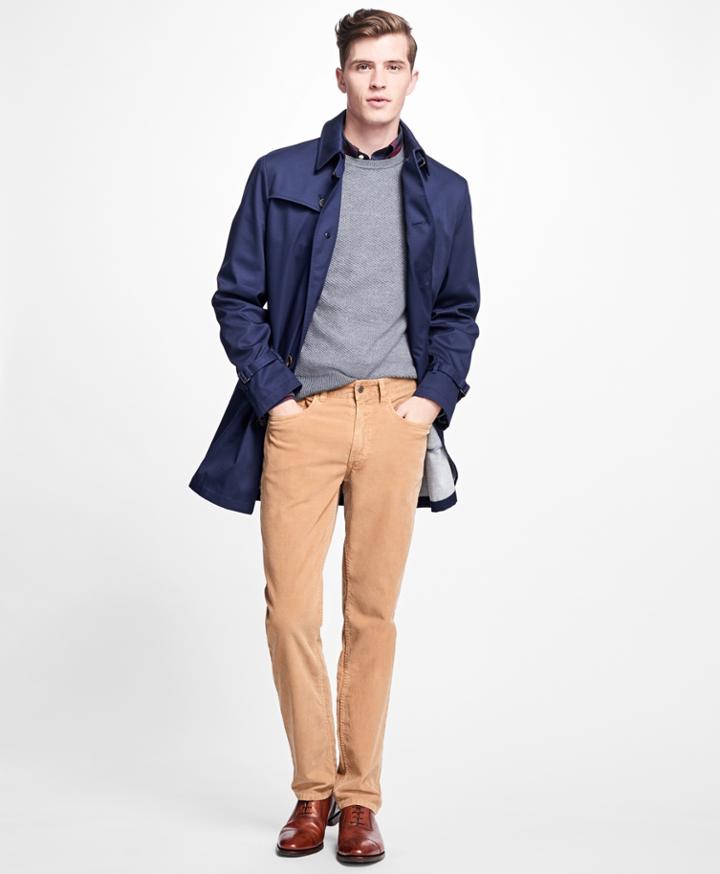 Brooks Brothers Men's Double-faced Sport Trench Coat
