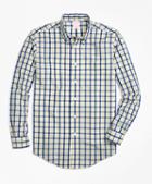 Brooks Brothers Non-iron Madison Fit Yellow Check Sport Shirt