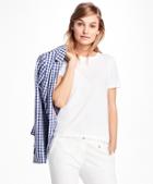 Brooks Brothers Eyelet-back Jersey Tee Shirt