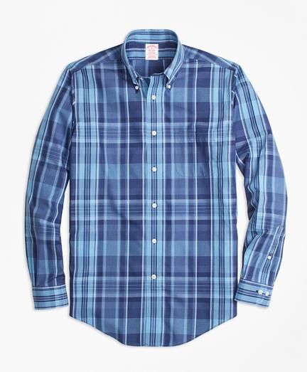 Brooks Brothers Non-iron Madison Fit Madras Sport Shirt