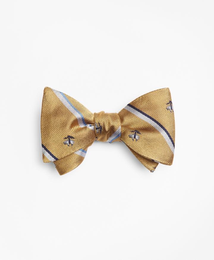 Brooks Brothers Men's Sidewheeler Stripe With Golden Fleece Bow Tie