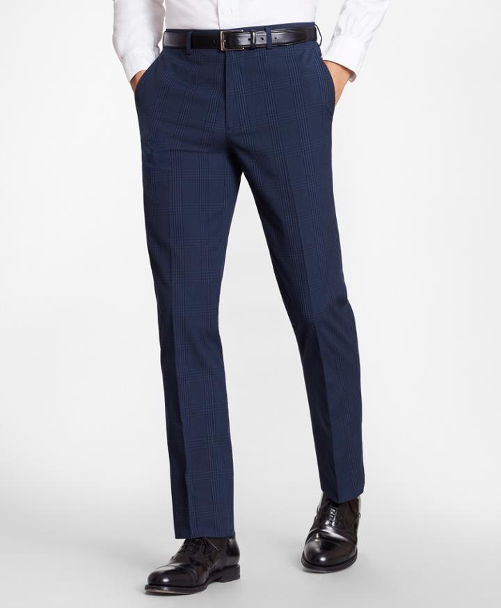 Brooks Brothers Men's Regent Fit Check Seersucker Trousers