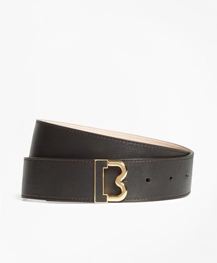 Brooks Brothers Leather B Buckle Belt