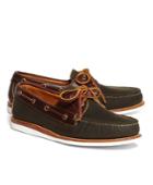 Brooks Brothers Men's Rancourt & Co. Waxed Canvas Boat Shoes