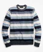 Brooks Brothers Men's Supima Cotton Stripe Crewneck Sweater