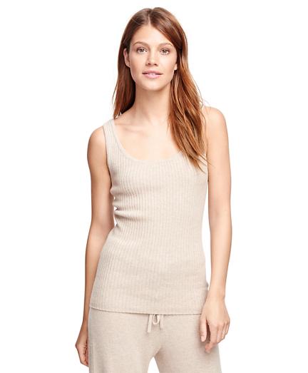 Brooks Brothers Cashmere Sleeveless Ribbed Shell