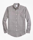 Brooks Brothers Men's Regent Fit Luxury Two-color Gingham Flannel Sport Shirt