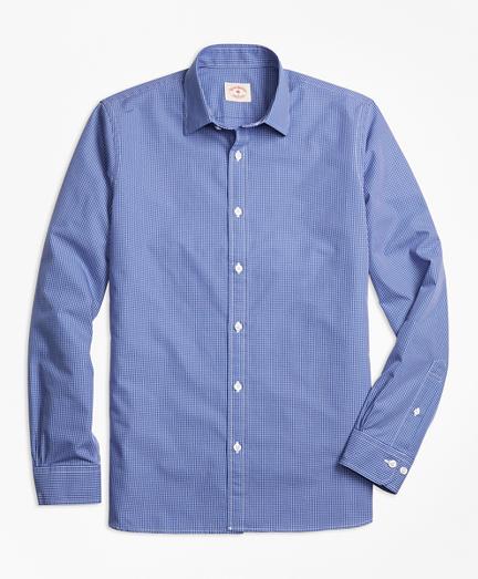 Brooks Brothers Micro-grid Cotton Poplin Nine-to-nine Shirt