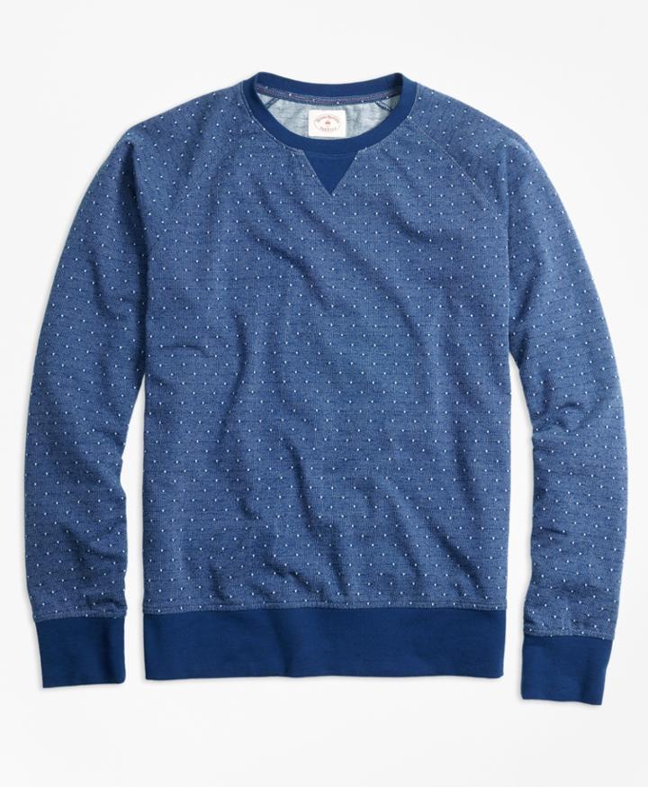 Brooks Brothers Men's Dobby-dot French Terry Sweatshirt