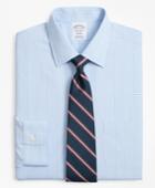 Brooks Brothers Men's Slim Fitted Dress Shirt, Non-iron Large Overcheck