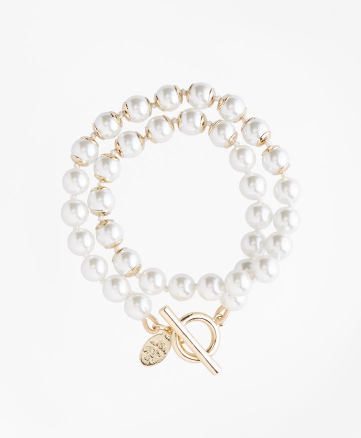 Brooks Brothers Women's Pearl Wrap Bracelet