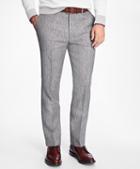 Brooks Brothers Slim-fit Herringbone Linen Trousers