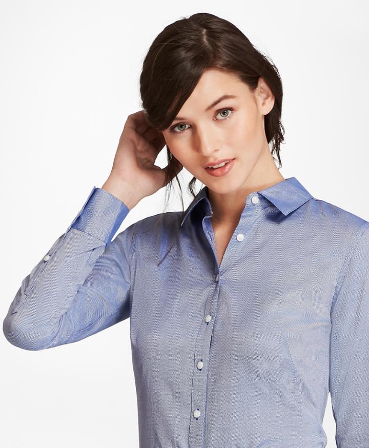 Brooks Brothers Women's Cotton Royal Oxford Fitted Shirt