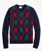 Brooks Brothers Men's Lambswool Argyle Crewneck Sweater