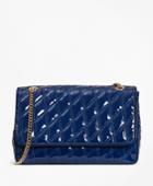 Brooks Brothers Women's Quilted Patent Leather Convertible Cross-body Bag