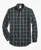 Brooks Brothers Milano Fit Yarn-dyed Oxford Plaid Sport Shirt