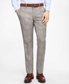 Brooks Brothers Men's Slim-fit Plaid Stretch-wool Trousers